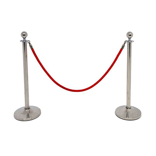 Bollards and Red Rope