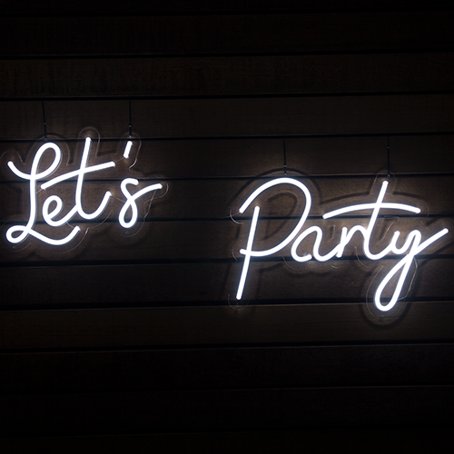 Lets Party Neon Sign Hire