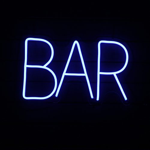 Bar Neon Sign in Blue
