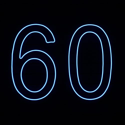 60 Neon Sign hire