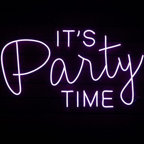 Its Party Time neon sign hire