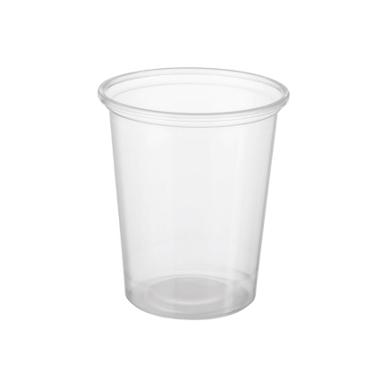 Clear plastic cups