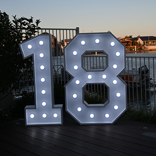 18th Birthday light up numbers Hire