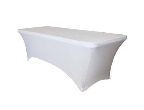 Trestle table cloth white